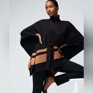 NWT WHBM Striped Ruana